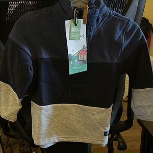 Joules Kids Two-Tone Navy and Gray Sweatshirt